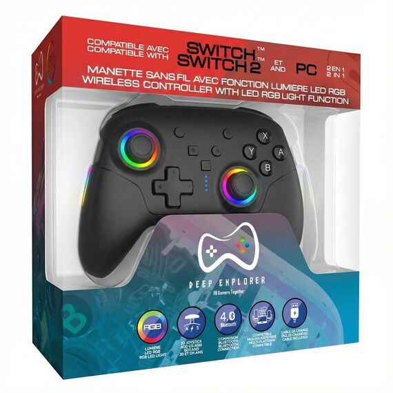 Deep Explorer – SW2 RGB WIRELESS PRO CONTROLLER / Nintendo Switch 2 - Nintendo Switch 2 Accessories - Accessories for Consoles - Techbox