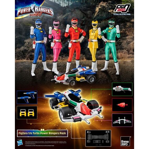 Power Rangers Turbo FigZero Action Figures 1/6 5-Pack Turbo Power Rangers 30 cm - Figurines - Collectibles - Techbox