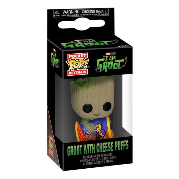 I Am Groot POP! Vinyl Keychains 4 cm Groot w/ Cheese Puffs Display (12) - Keychains - Gifts - Techbox