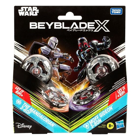 Beyblade X and Star Wars Collab The Mandalorian 3-60F vs. Moff Gideon 3-80N |  Techbox