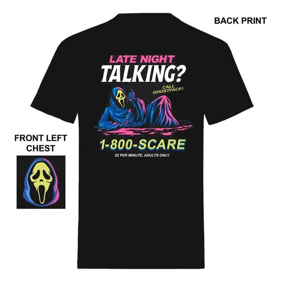 Scream T-Shirt Ghost Face Late Night Talking  Size M - Hoodies & Tshirts - Fashion - Techbox