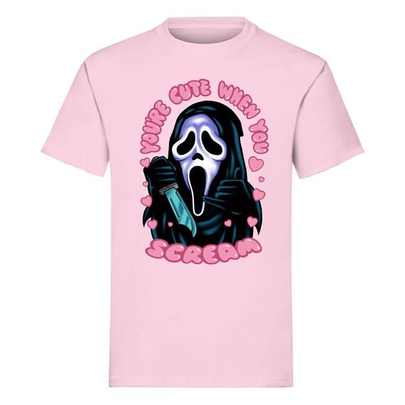 Scream T-Shirt Ghost Face You're Cute when you Scream Size XL - Hoodies & Tshirts - Fashion - Techbox