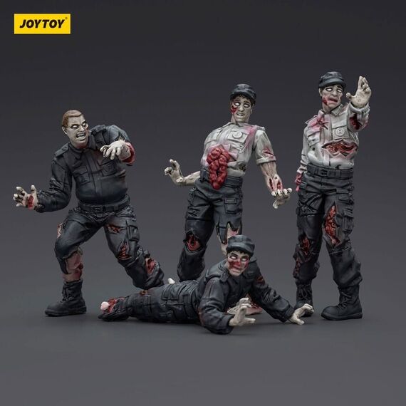 Zombie Dark Source Action Figures 4-Pack Security Guards 8 cm |  Techbox