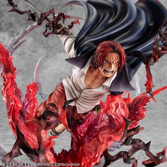 One Piece P.O.P SA-MAXIMUM PVC Statue Leader of Red Hair Pirates Red-Haired Shanks Kamusari 25 cm - Figurines - Collectibles - Techbox