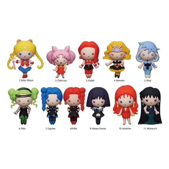 Sailor Moon 3D PVC Bag Clips Series 8 Display (24) - Keychains - Gifts - Techbox
