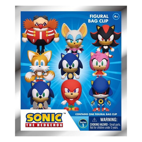 Sonic - The Hedgehog PVC Bag Clips Series 1 Display (24) - Keychains - Gifts - Techbox