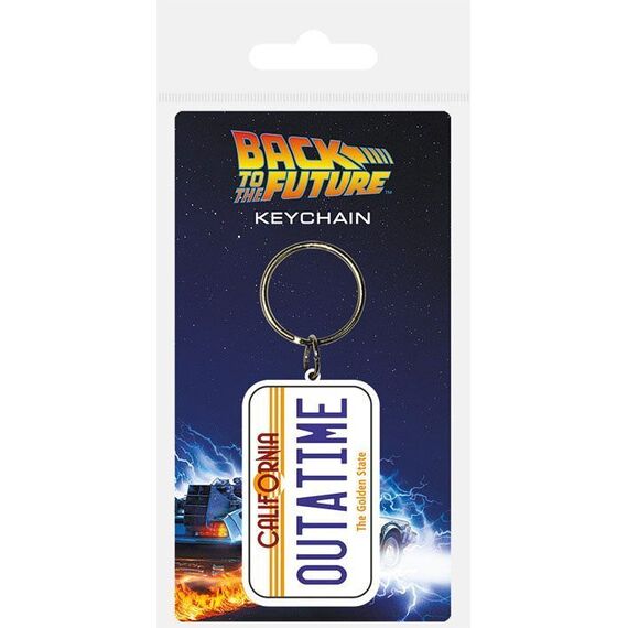 Back to the Future Rubber Keychain License Plate 6 cm - Keychains - Gifts - Techbox