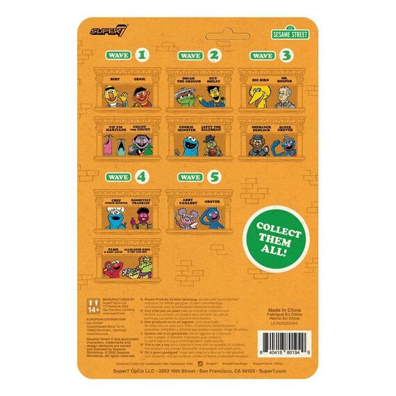 Sesame Street ReAction Action Figure Wave 05 Grover 10 cm |  Techbox