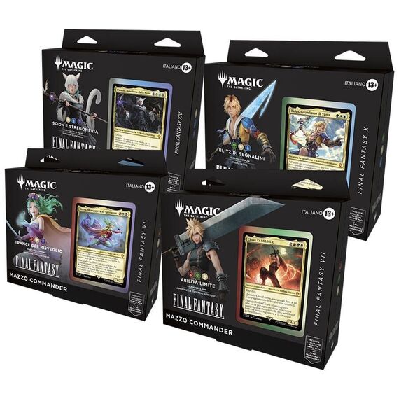 Magic the Gathering Final Fantasy Commander Decks Display (4) italian - Board Games - Various - Techbox