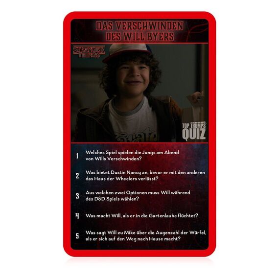 Stranger Things Card Game Top Trumps Quiz *German Version* - Board Games - Various - Techbox