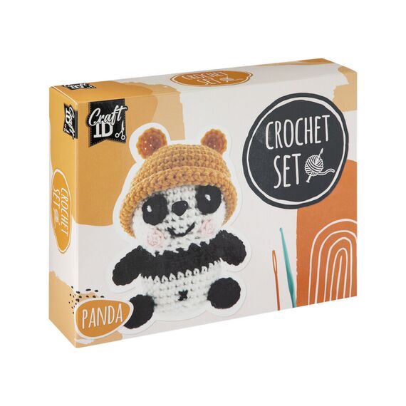 Craft ID  - Crochet kit panda, 9x8x13cm - (K-CR1703/GE) / Toys