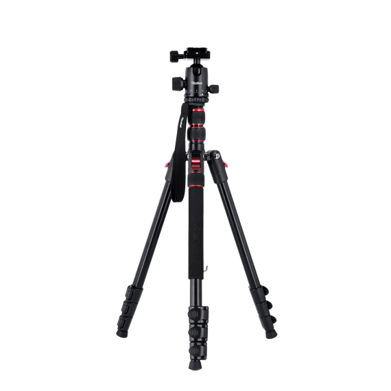 Rollei - Compact Traveler No. 2 Tripod - Aluminium - 43.5 cm Pack Size, 44 cm Min Height, 180 cm Max Height / Electronics