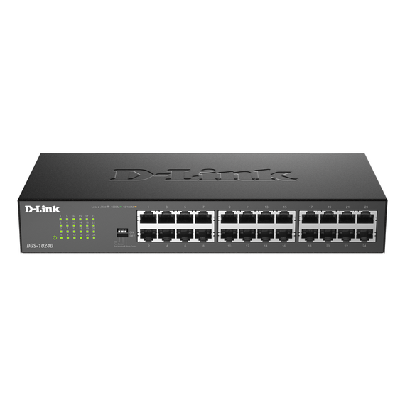 D-Link - DGS-1024D/E 24-Port 10/100/1000 Gigabit Switch, Rackmount/Desktop / Computers
