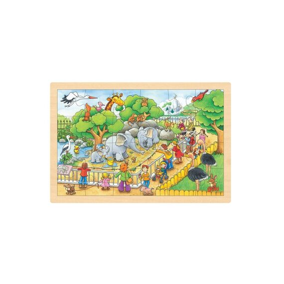 GOKI - Pony farm &  Visit at the zoo, Puzzle - 2 x 24 pieces (1240272/1240280) / Toys
