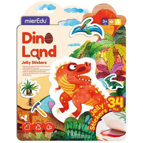 mierEdu - Jelly Stickers 34 pcs - Movable - Dino Land (ME263) / Toys