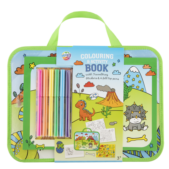 Moxy - Traveltray with Colouring & Activity book - Green / Toys