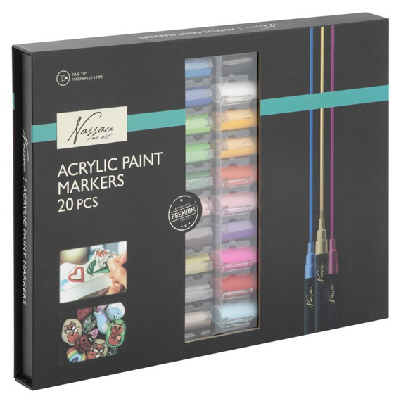 Nassau - Acrylic markerset, 20 pcs (AR0144/GE) / Toys
