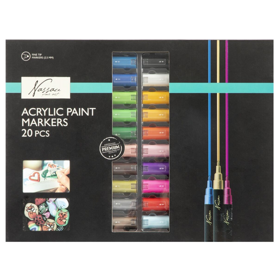 Nassau - Acrylic markerset, 20 pcs (AR0144/GE) / Toys