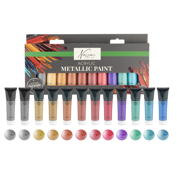 Nassau - Acrylic Metallic paint - 12x36 ml (AR0768/GE) / Toys