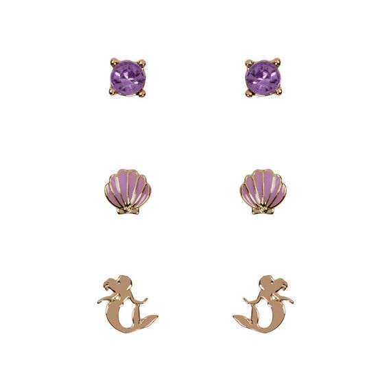 Disney The Little Mermaid Set 3 pairs of earrings
