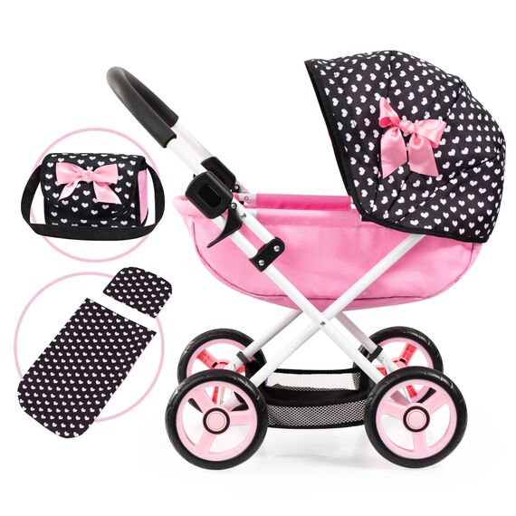 Bayer - Dolls Pram Cosy - Black/Pink (12760AA) / Toys