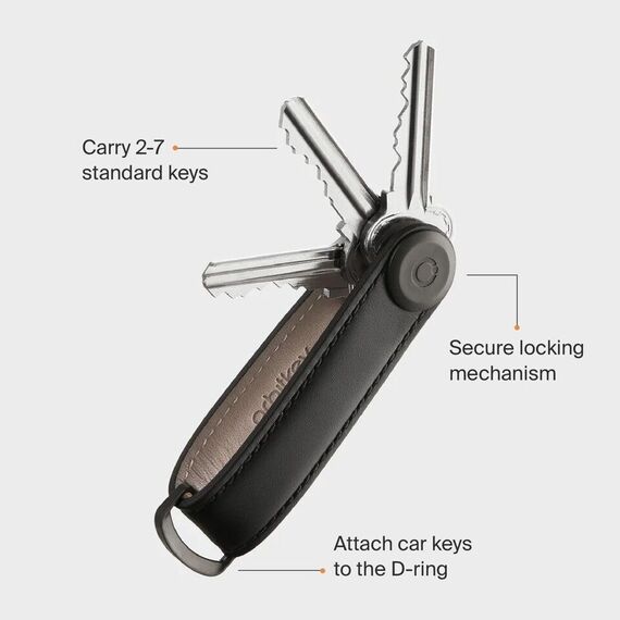 Orbitkey - Leather Key Organiser - Ultramarine / Gadgets