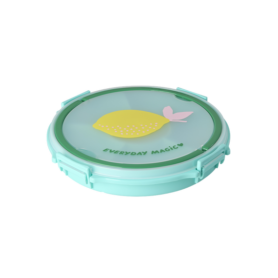 Rice - Serving Tray with Handle - Lemon Print - Mint / Baby and Children