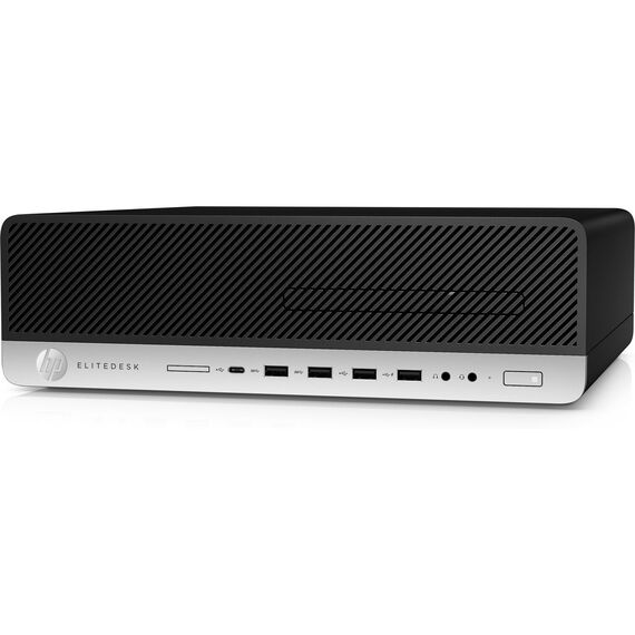 T1A - HP EliteDesk 800 G4 Refurbished i5-8500 8GB 256GB Win10 Pro SFF PC Black, Silver / Computers