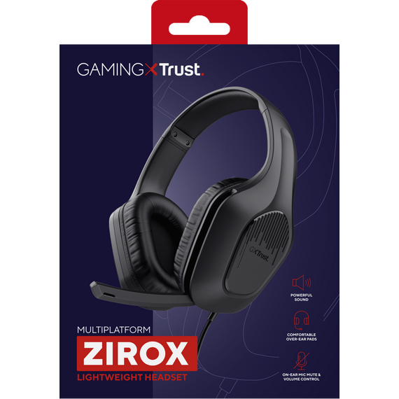 Trust - GXT415 Zirox Headset - Black / Electronics