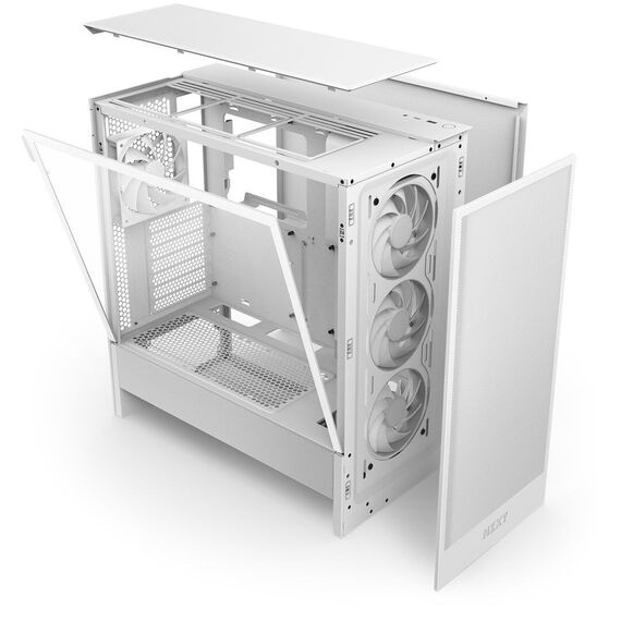NZXT H5 Flow Midi Tower White - Computer Cases - PC Cases & Accessories - Techbox