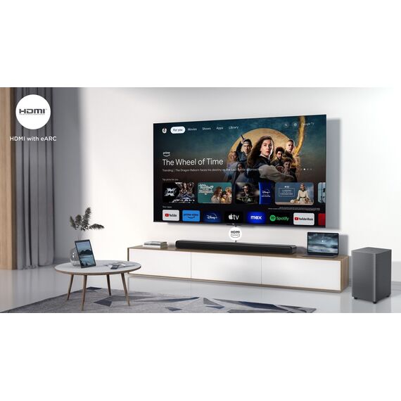 TCL S S55H Class 2.1 Channel Sound Bar with Dolby Atmos, Wireless Subwoofwer, and Bluetooth Music Streaming | Techbox