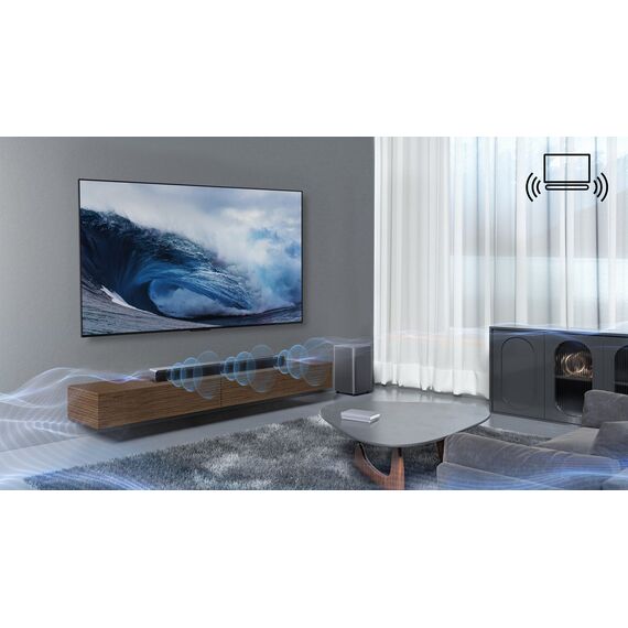 TCL S S55H Class 2.1 Channel Sound Bar with Dolby Atmos, Wireless Subwoofwer, and Bluetooth Music Streaming | Techbox