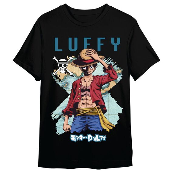 One Piece Monkey D. Luffy Map adult t-shirt - Figurines - Collectibles - Techbox