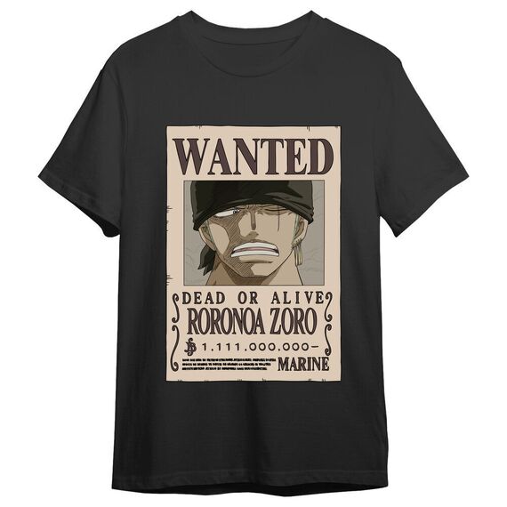 One Piece Roronoa Zoro Wanted adult t-shirt |  Techbox