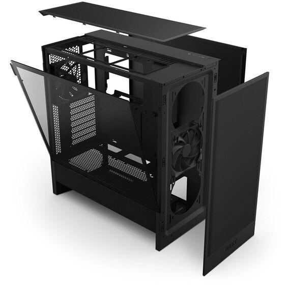 NZXT H5 Flow Midi Tower Black - Computer Cases - PC Cases & Accessories - Techbox