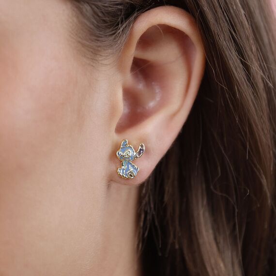 Disney Stitch & Angel sterling silver earrings