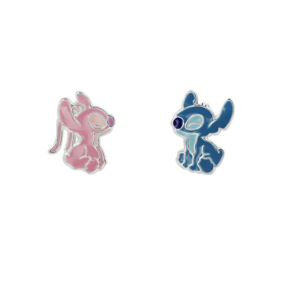 Disney Stitch & Angel sterling silver earrings
