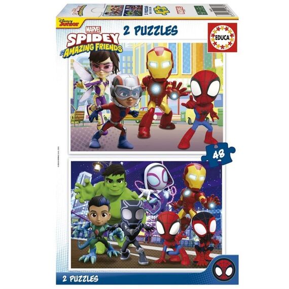 Educa - 2x48 Spidey & His Amazing Friends 2 Puzzles (80-19678) / Toys