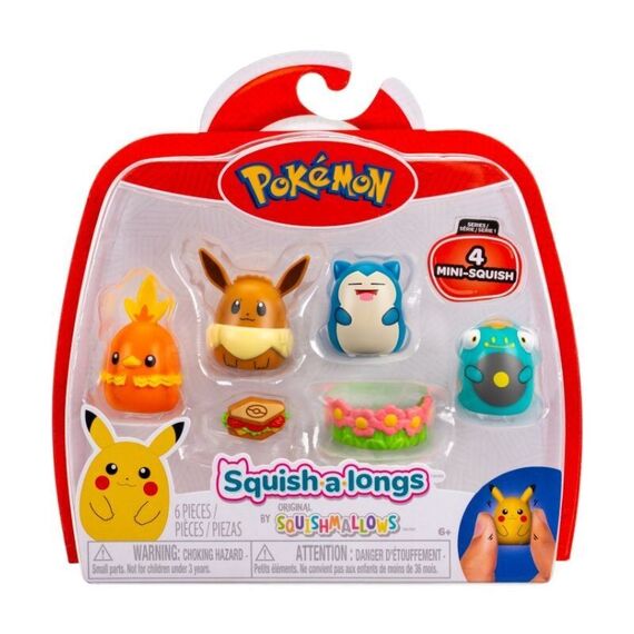 Pokémon - Squishalongs 4 PK Eevee/Snorlax (SQAL0068) / Toys