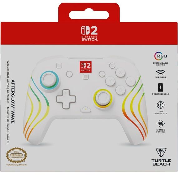 Turtle Beach - Wireless Controller - Afterglow Wave (White) / Nintendo Switch 2 | Techbox