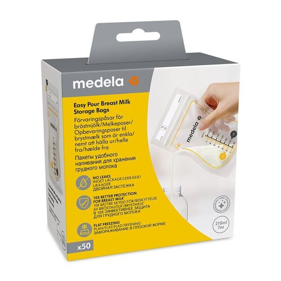 Medela - Easy Pour breast milk storage bags - 210 ml - 50 pcs / Baby and Children