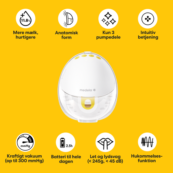 Medela - Motion InBra Wearable Breast Pump - Single Electric - 24mm Breast Shield with Additional Silicone Inserts (15mm, 18mm, 21mm) / Baby and Children
