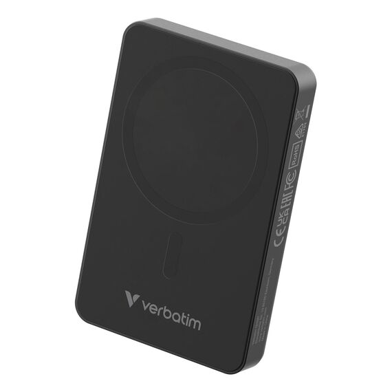 Verbatim - Charge 'n' Go Essentials Magnetic Wireless Power Bank 10000 mAh Black / Electronics