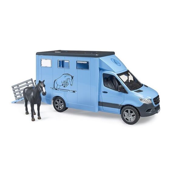 Bruder - MB Sprinter Animal Transporter & 1 horse (02674) / Toys