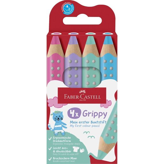 Faber-Castell – Grippy Pencil Pastel – 4 Asst. (110702) / Toys