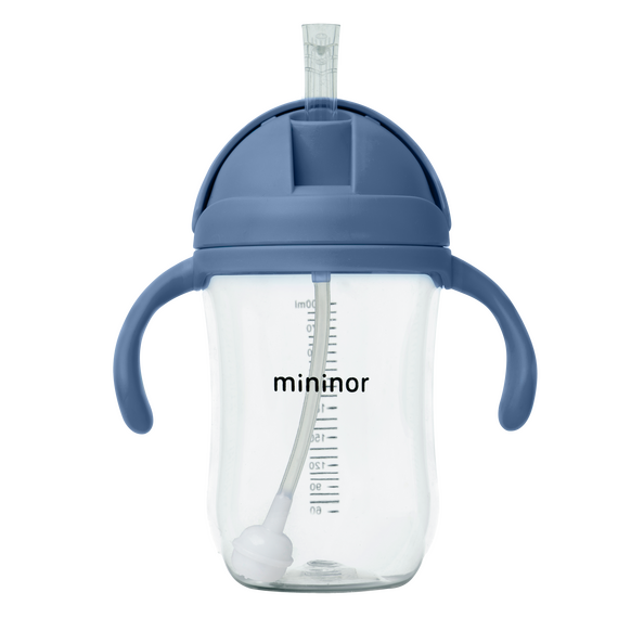 Mininor Global - Straw Bottle Tritan 330ml - Blue whale (14256) / Baby and Children
