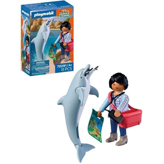 PLAYMOBIL - Zoo: Dolphin and Visitor (72091) / Toys
