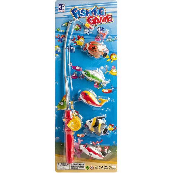 Vini Game - Fishing Rod Set with Hook & 5 Fish (31238) / Toys
