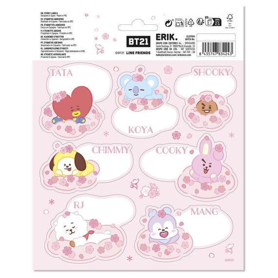 BT21 premium adhesive labels - Mugs & Bottles - Gifts - Techbox