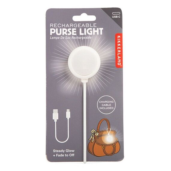 Kikkerland - Rechargeable Purse Light - 1.50 x 8.25 x 0.50 inches / Luggage and Travel Gear